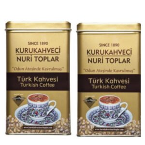 Odun Ateşinde Kavrulmuş Türk Kahvesi 2x300 gr (600 gr) Teneke Kutu - Nuri Toplar