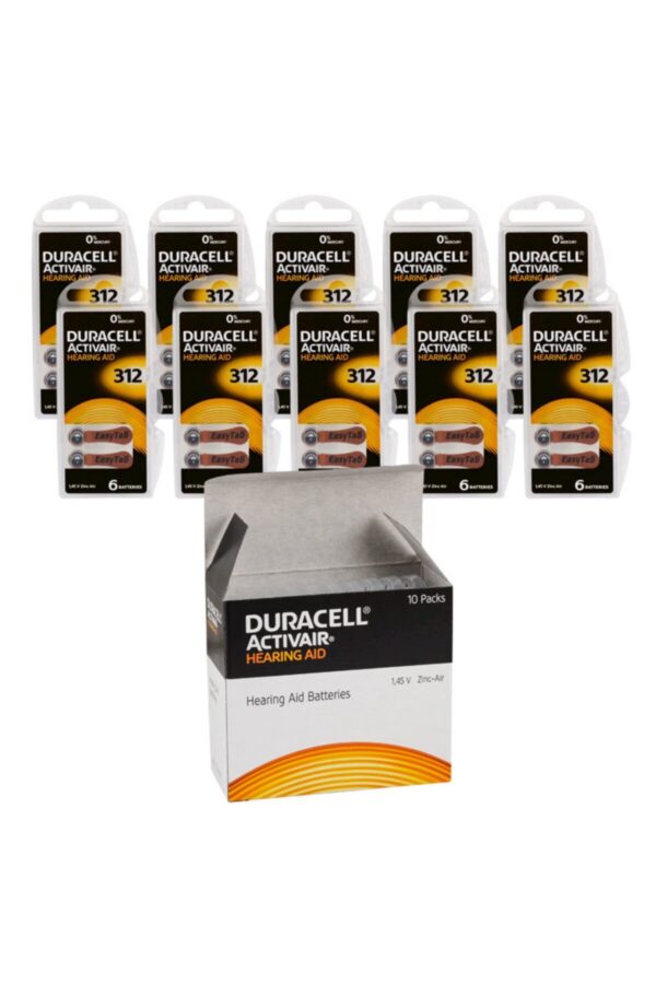 312 Numara İşitme Cihazı Pili 10 X 6 Lı Paket 60 Adet Pil Pr41 Kulaklık Pili