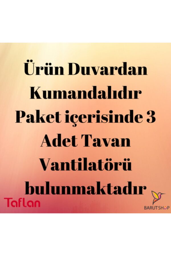 Kaşkar-taflan K56005 3 Kanat Metal Tavan Vantilatörü 3'lü Paket