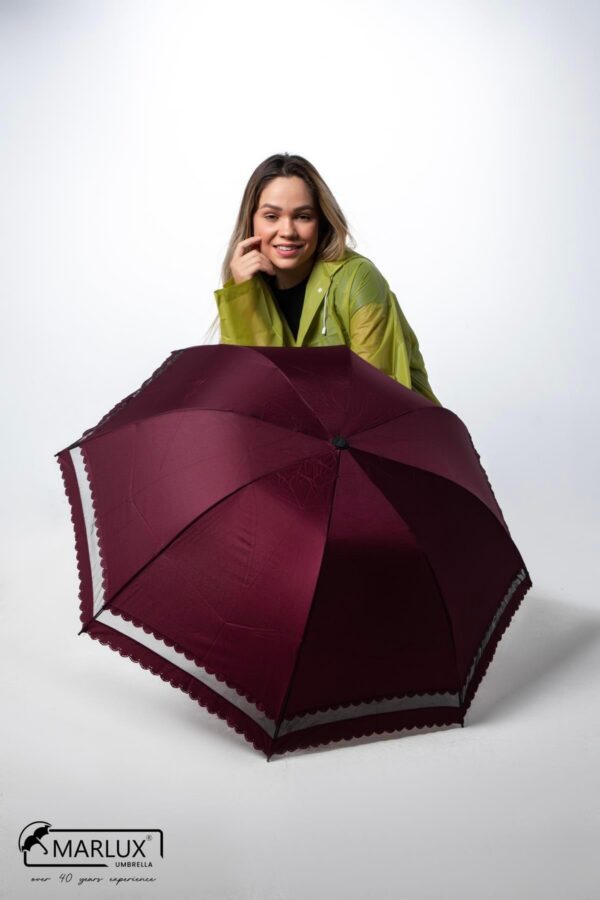 Bordo Dantelli Kadın Şemsiye M21mar107r003