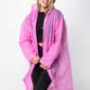 Kadın Erkek Yağmurluk Kapüşonlu Çıtçıtlı Eva Pembe Yağmurluk M21MRC881R11