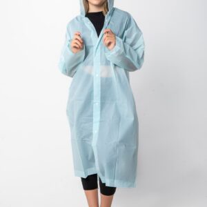 Kadın Erkek Yağmurluk Kapüşonlu Çıtçıtlı Eva Bebe Mavi Yağmurluk M21MRC881R10