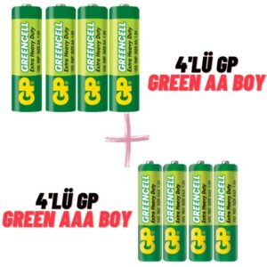 Gp Greencell 4lü Aa Ve 4lü Aaa Extra Heavy Duty Ince/kalem Pil Paketi