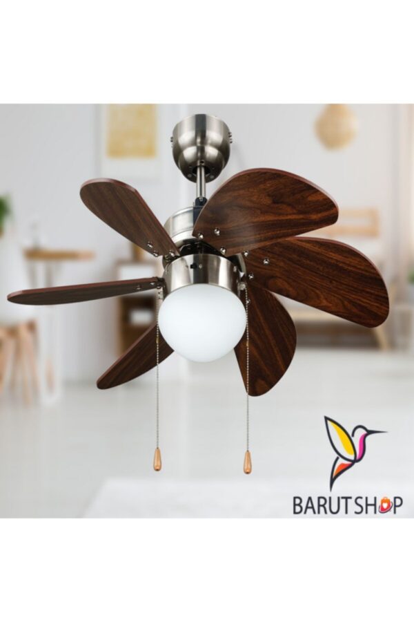 Kaşkar-taflan L36009/4 Saten Nikel Tavan Vantilatörü