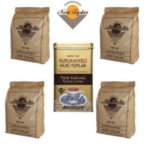 Odun Ateşinde Kavrulmuş Türk Kahvesi 4x250 gr + 300 gr Set - Nuri Toplar