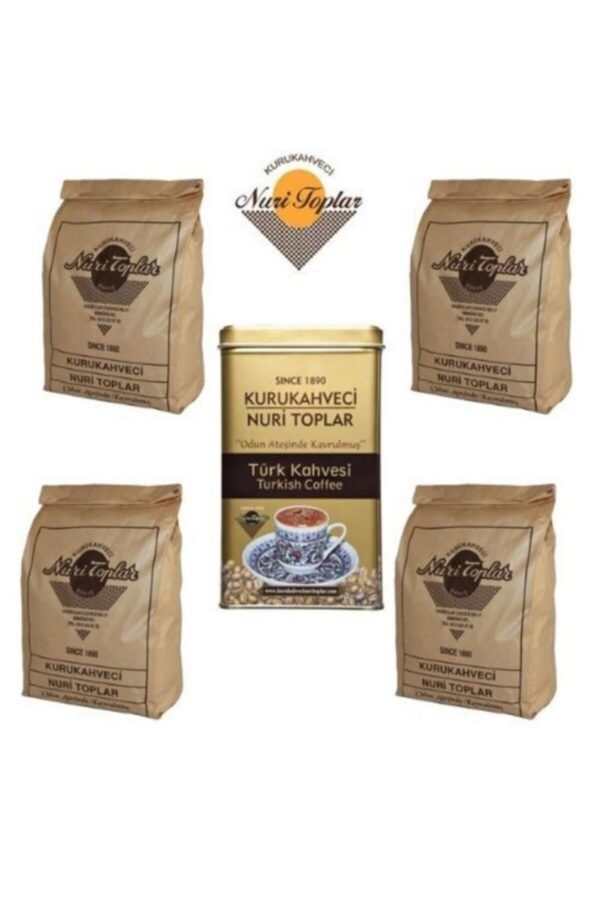 1_org_zoom-1219.jpg Odun Ateşinde Kavrulmuş Türk Kahvesi 4x250 gr + 300 gr Set - Nuri Toplar