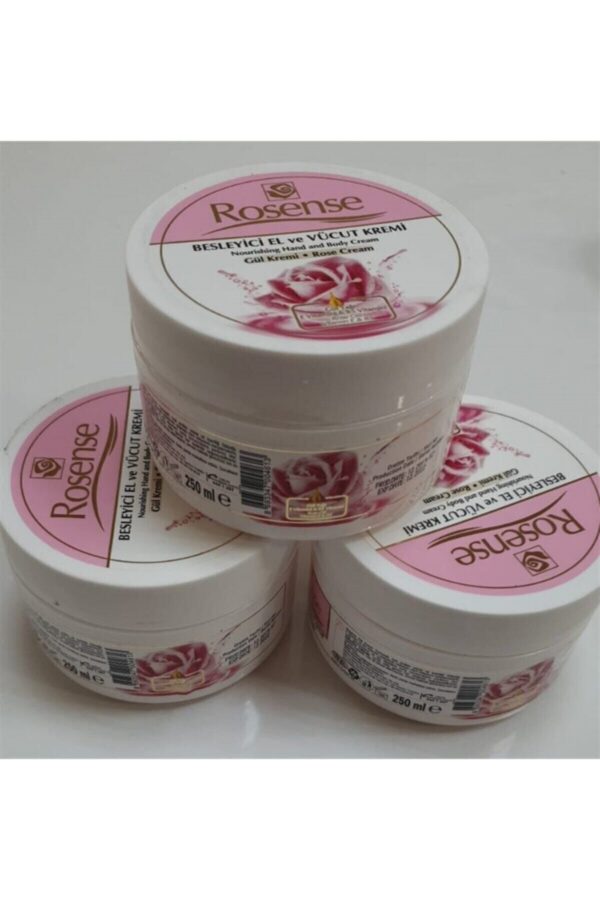 Rosense Gül Özlü Besleyici El ve Vücut Kremi 250 ml - 3'lü Paket