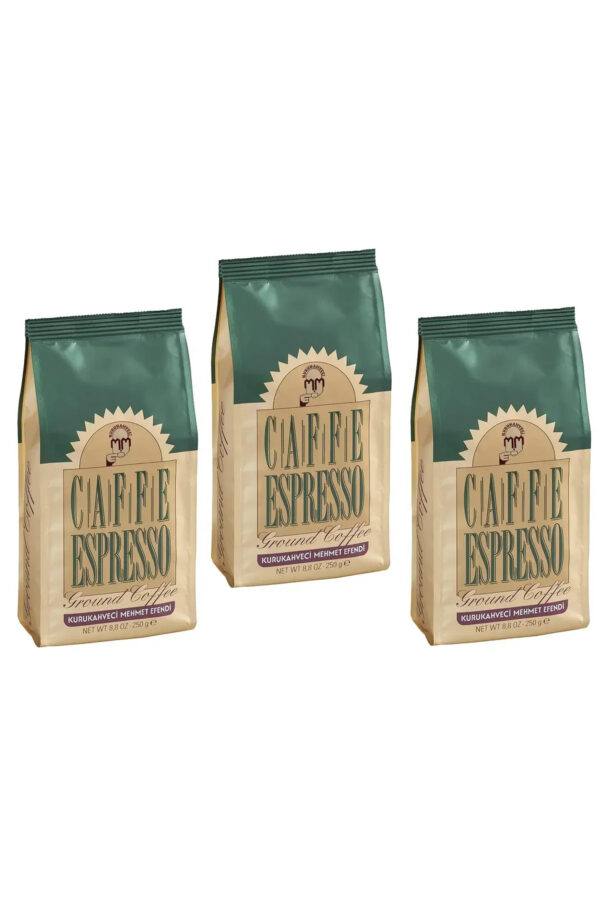 Kurukahveci Mehmet Efendi Caffe Espresso Öğütülmüş Kahve 3x250 gr (750 gr)