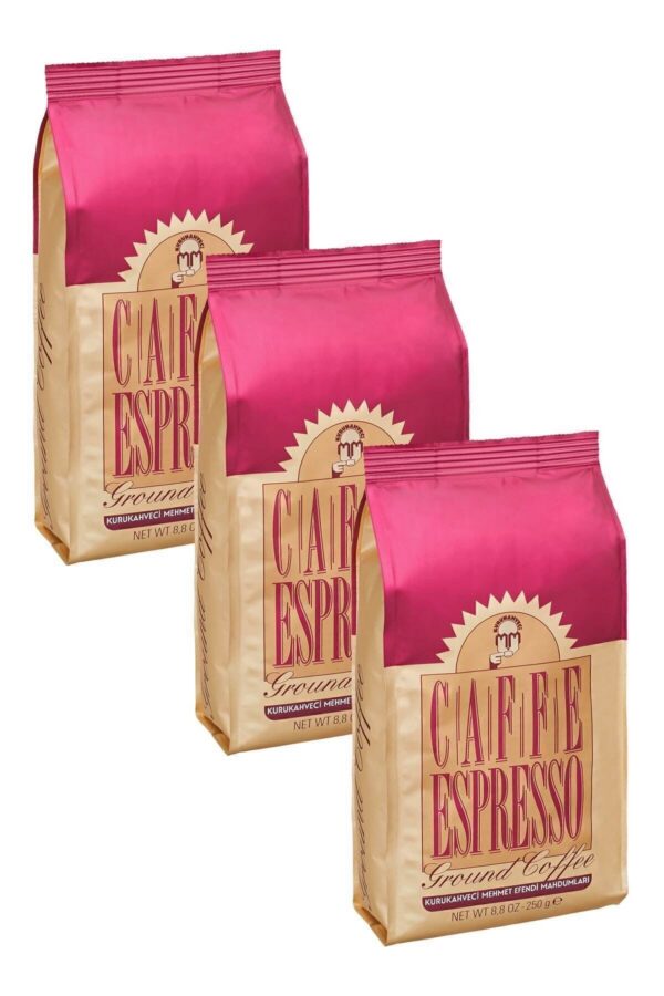Kurukahveci Mehmet Efendi Caffe Espresso Öğütülmüş Kahve 3x250 gr (750 gr)