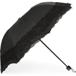Lüx Kırılmaz Özel Iskelet Fırfırlı Puantiyeli Şemsiye