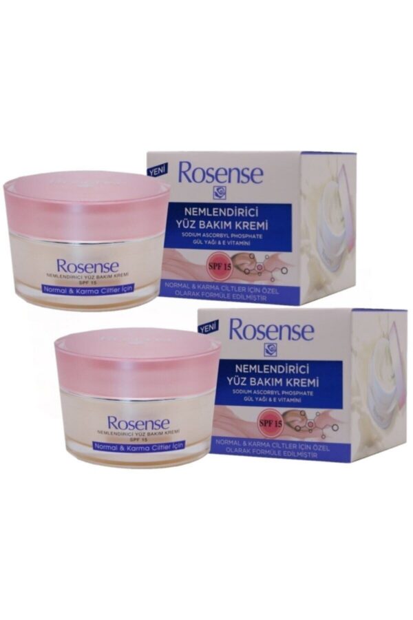 Rosense Nemlendirici Yüz Bakım Kremi 50 ml - 2'li Paket Normal ve Karma Cilt