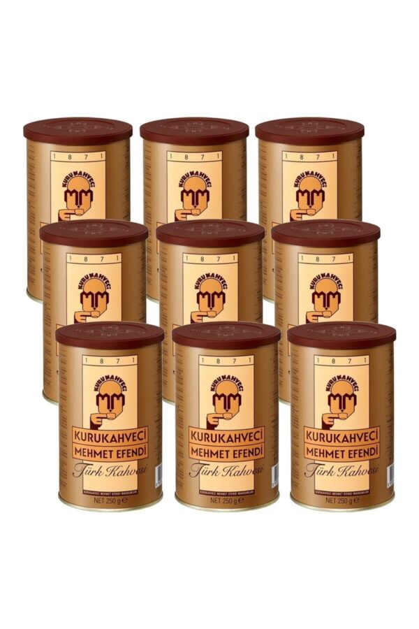 Kurukahveci Mehmet Efendi Türk Kahvesi 9x250 gr - Teneke Kutu