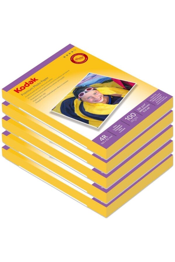 10x15 cm Inkjet Fotoğraf Kağıdı 230 gr Parlak — 5'li Paket (500 Yaprak)