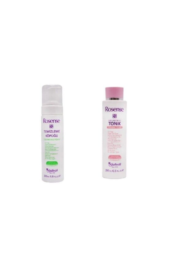 Rosense Yüz Temizleme Köpüğü 200 ml ve Sıkılaştırıcı Tonik 200 ml - İkili Bakım Seti