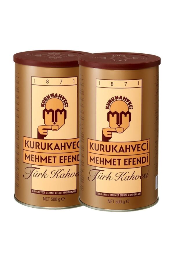 Kurukahveci Mehmet Efendi Türk Kahvesi 2x500 gr (1 kg) - Teneke Kutu
