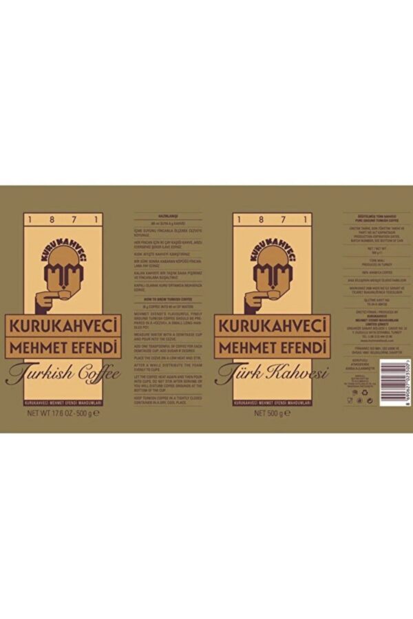 Kurukahveci Mehmet Efendi Türk Kahvesi 2x500 gr (1 kg) - Teneke Kutu