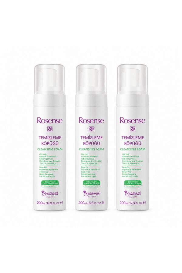 1_org_zoom-460.jpg Rosense Gül Yağlı Yüz Temizleme Köpüğü 200 ml - 3'lü Set Sabun İçermeyen B5 Vitaminli