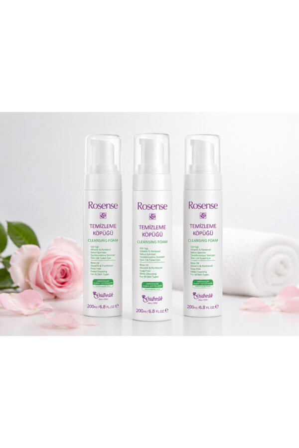 1_org_zoom-461.jpg Rosense Gül Yağlı Yüz Temizleme Köpüğü 200 ml - 3'lü Set Sabun İçermeyen B5 Vitaminli