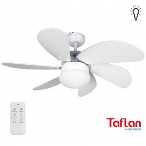 Taflan L36009 RC Beyaz Aydınlatmalı Uzaktan Kumandalı Tavan Vantilatörü