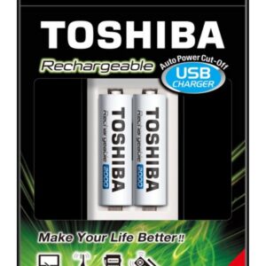 USB Şarj Cihazı 2x AA 2000mAh | Şarjlı Pil Seti