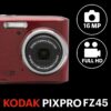 Kodak Pixpro FZ45 Dijital Fotoğraf Makinesi Kırmızı - 16MP 4x Optik Zoom