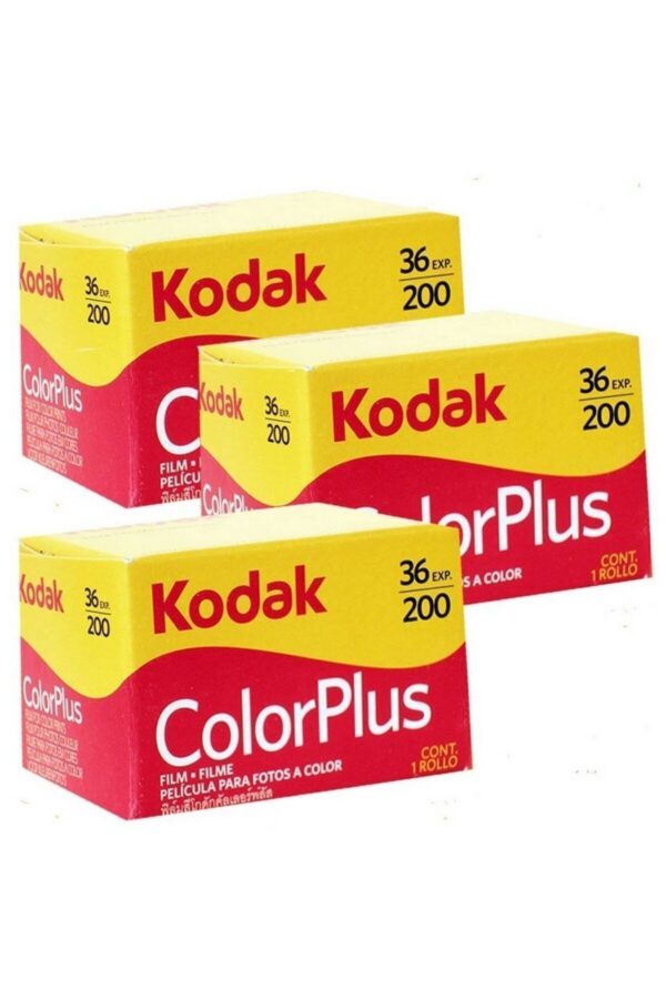 3 Adet Color Plus 200 Asa Analog Fotoğraf Makinesi Film, 135/36 -son Kullanım:06/2026