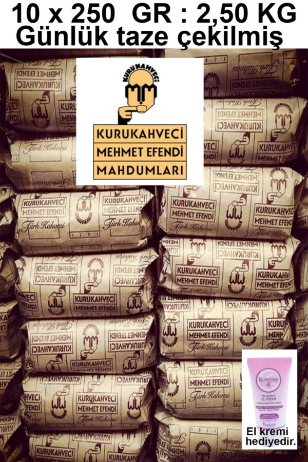 1_org_zoom-707.jpg Kurukahveci Mehmet Efendi Mahdumları Türk Kahvesi 10x250 gr (2,5 kg) - Günlük Çekim Hediyeli