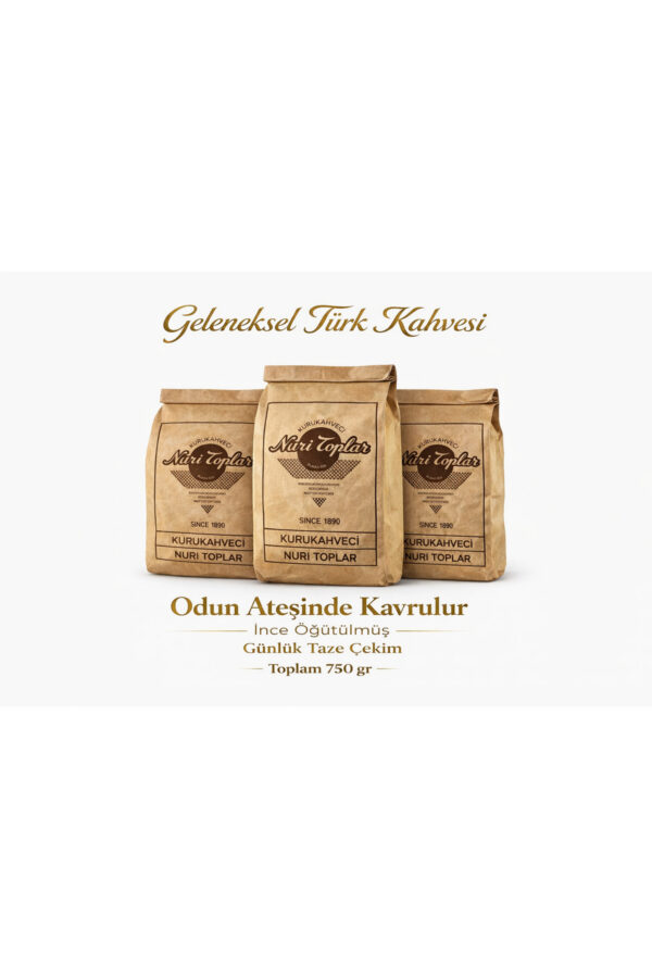 Taze Çekilmiş Türk Kahvesi 3x250 gr — Günlük Çekim