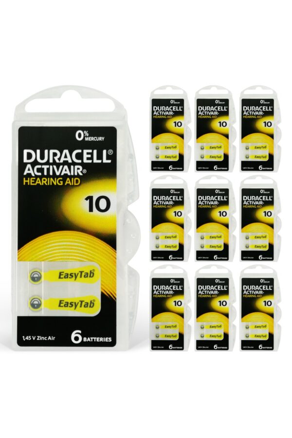 Activair 10 Numara Işitme Cihazı Pili (10 Paket X 6 Adet= 60 Adet Pil)