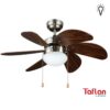 Kaşkar-taflan L36009/4-saten Nikel Lambalı Tavan Vantilatörü