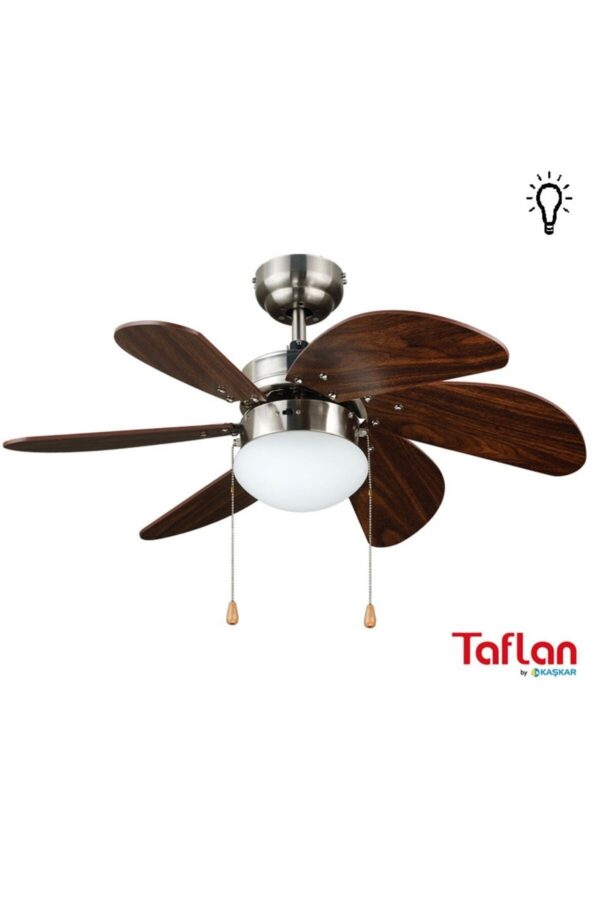 Kaşkar-taflan L36009/4-saten Nikel Lambalı Tavan Vantilatörü