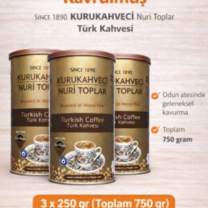 Odun Ateşinde Kavrulmuş Türk Kahvesi 750 gr - Nuri Toplar