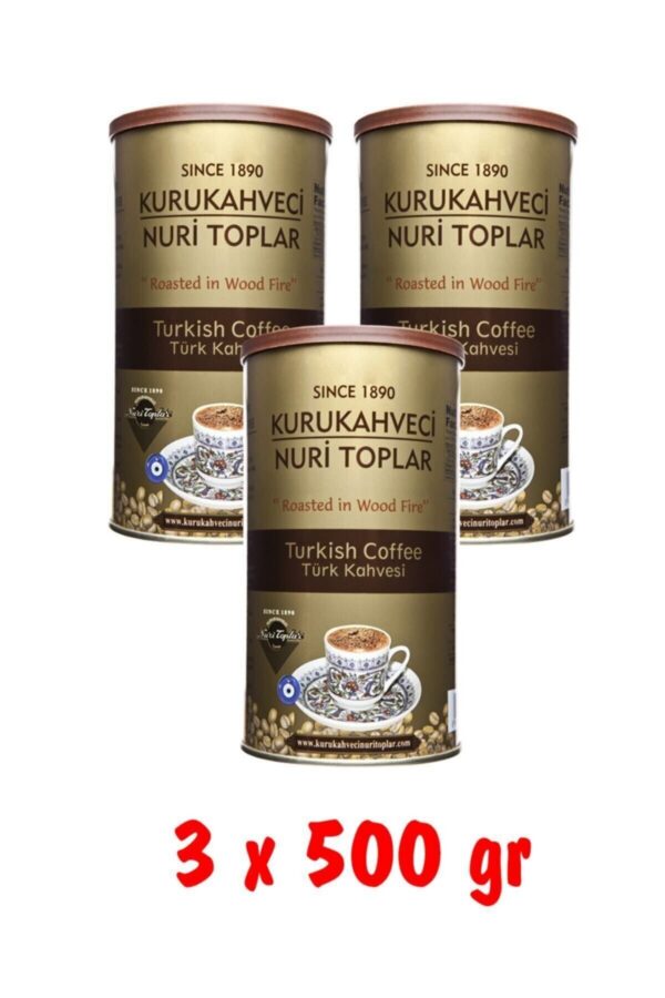 Odun Ateşinde Kavrulmuş Türk Kahvesi 3x500 gr (1500 gr) - Nuri Toplar