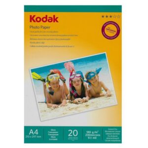 A4 20x30 cm Parlak Fotoğraf Kağıdı 180 gr - 20 Yaprak Inkjet Glossy