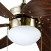 Kaşkar-taflan L36009/4-saten Nikel Lambalı Tavan Vantilatörü
