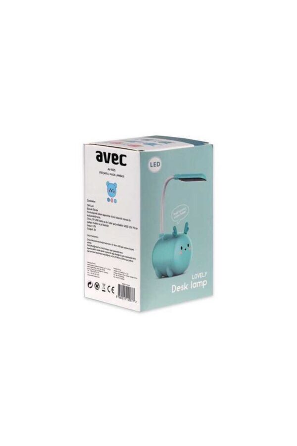 Av-805 Sevimli fare Kalemlikli usb Ledli Şarjlı Masa Lambası