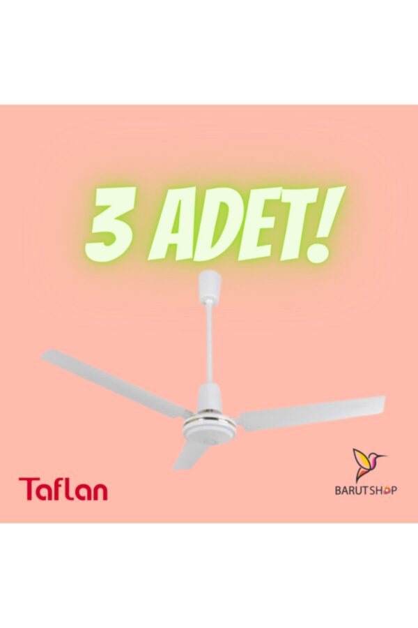 Kaşkar-taflan K56005 3 Kanat Metal Tavan Vantilatörü 3'lü Paket