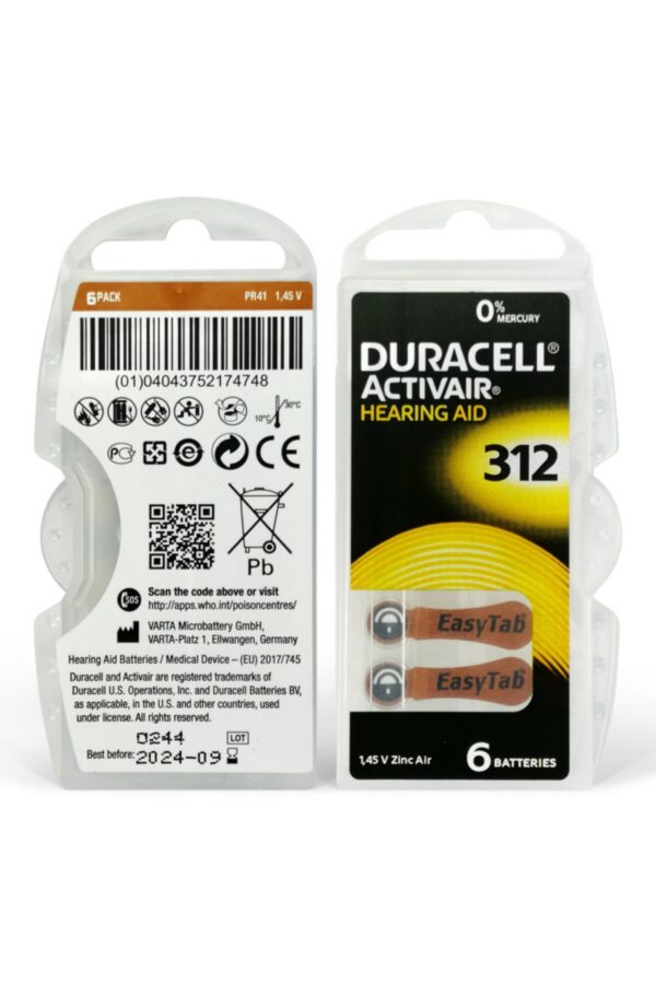 Activair 312 Numara Işitme Cihazı Pili 6x10 (60 Adet)