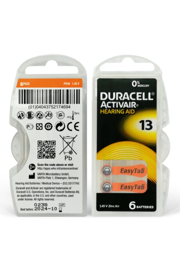 Activair 13 Numara Işitme Cihazı Pili 6x10 (60 Adet)