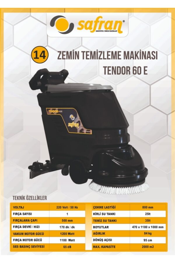 Zemin Temizleme Makinası Tendor 60 E