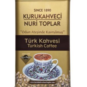 Odun Ateşinde Kavrulmuş Türk Kahvesi 300 gr Kare Teneke Kutu - Nuri Toplar