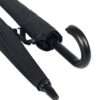 Siyahdesenli Baston 24 Fiber Tel Hakiki Deri Saplı Premium Protokol Şemsiye M21mar1024r002